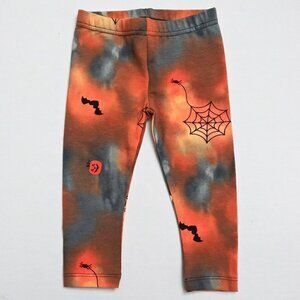 Spooky WAY TO CELEBRATE Halloween Tie Dye Baby Leggings Bats Spiders Sz 12 Mths